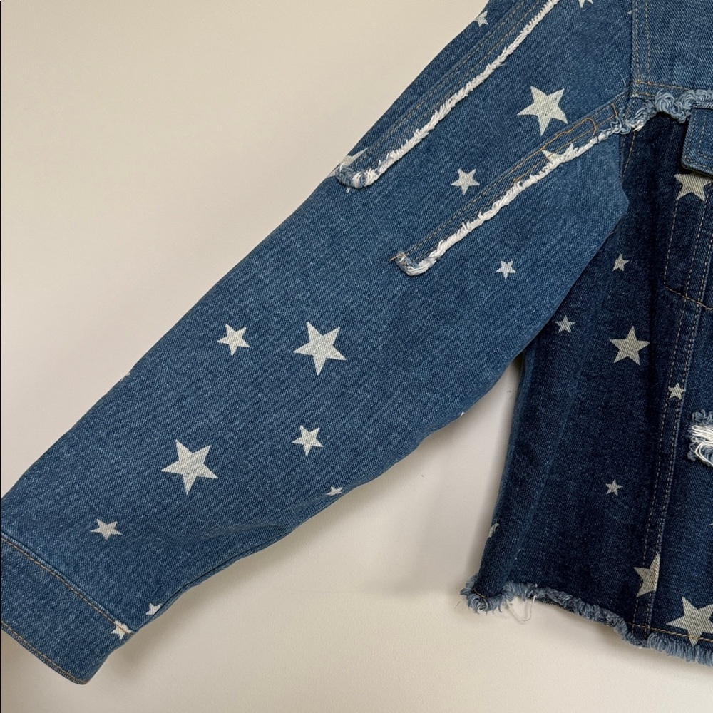 White Birch Starry Denim Jacket - Picture 4 of 7